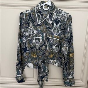 Magaschoni Paisley Linen Shirt